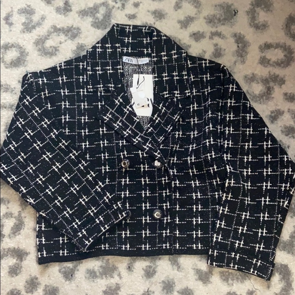 Lovely knit sweater jacket with jeweled buttons